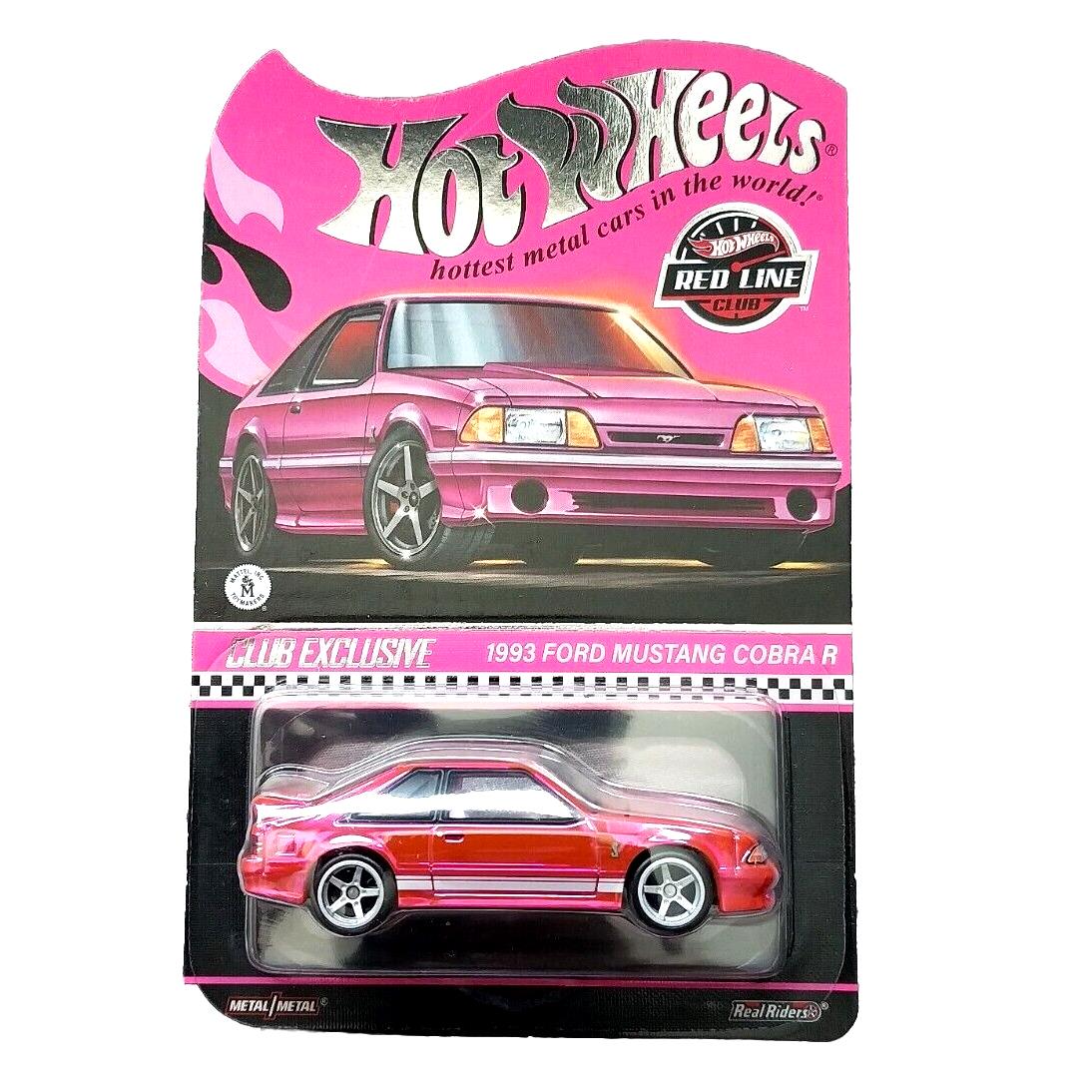 2024 Hot Wheels Red Line Club Pink 1993 Ford Mustang Cobra R with Clam Shell