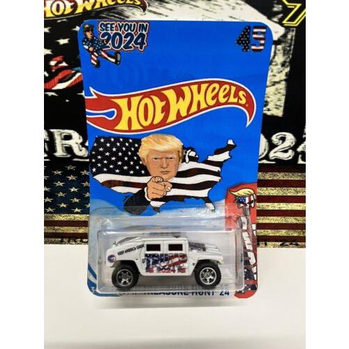 Custom Hot Wheels Vote Trump 2024 Real Riders Series - Hummer Humvee H1