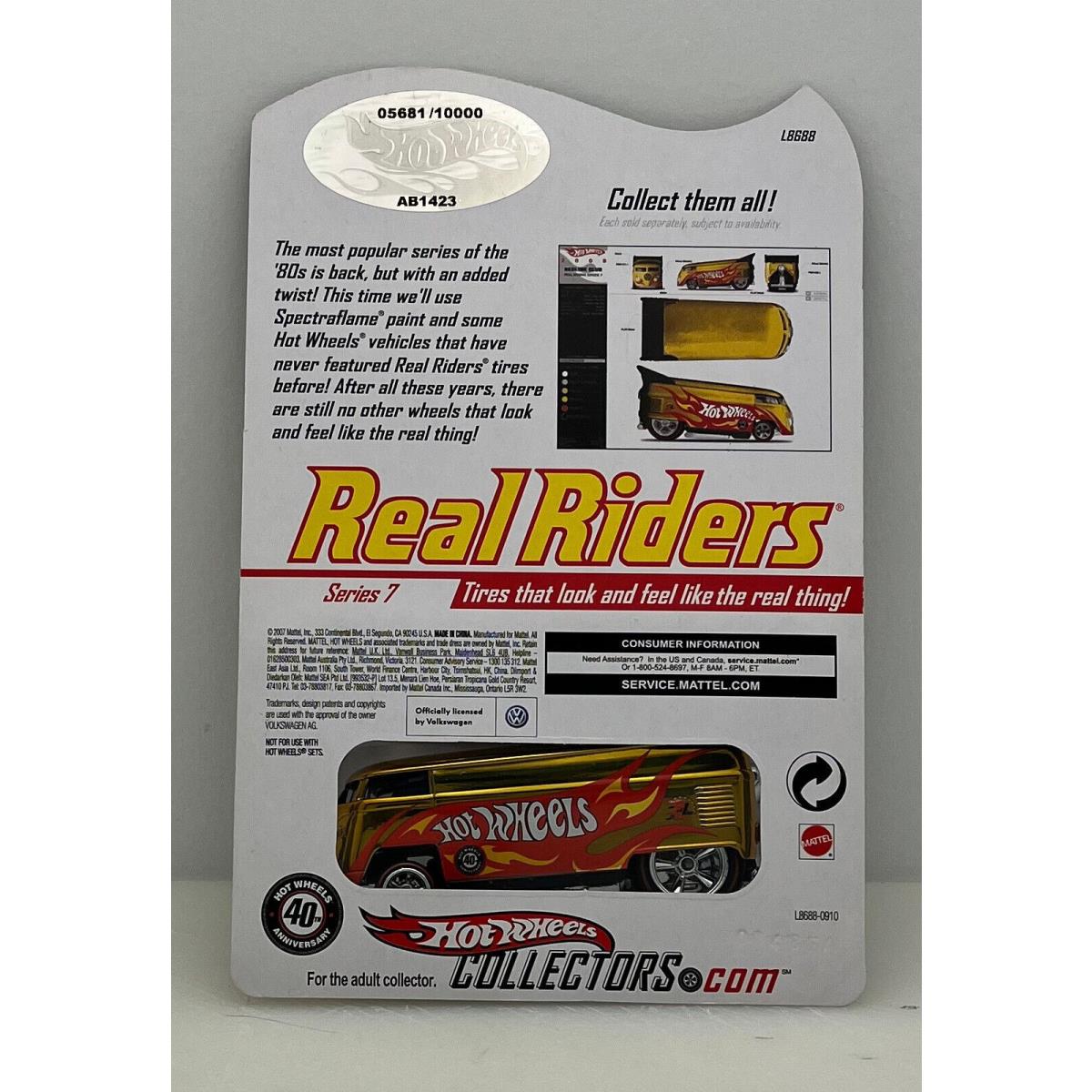Hot Wheels 2008 Rlc Real Riders Series 7 - Volkswagen Drag Bus 5681/10000