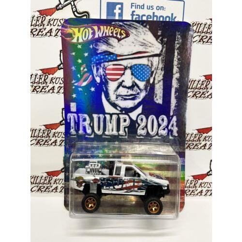 Custom Hot Wheels Vote Trump 2024 Real Riders Series - Nissan Hardbody Truck