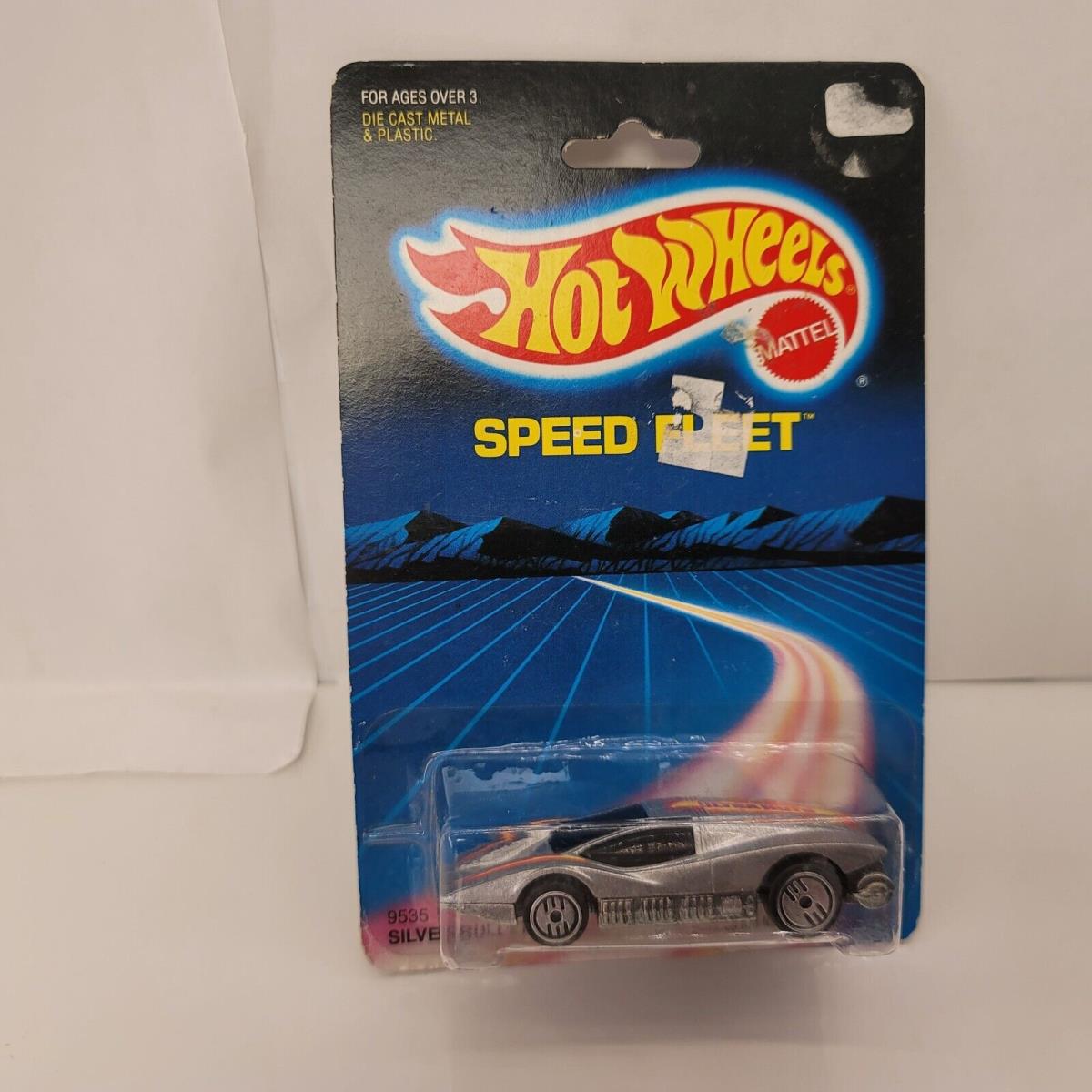 Silver Bullet Silver UH 9535 1987 Hot Wheels Speed Fleet Ultra Hots Mal KT99