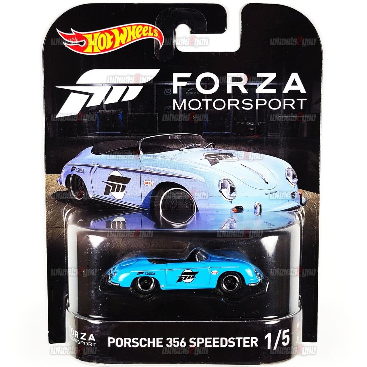 Hot Wheels Porsche 356 Speedster Blue - Forza Motorsport - Retro Ent 1:64 DWJ96 - Blue