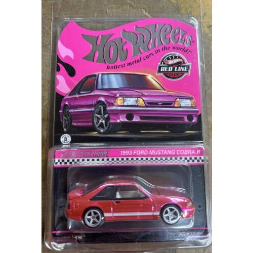 Hot Wheels Rlc Exclusive Pink Edition 1993 Ford Mustang Cobra R In Hand