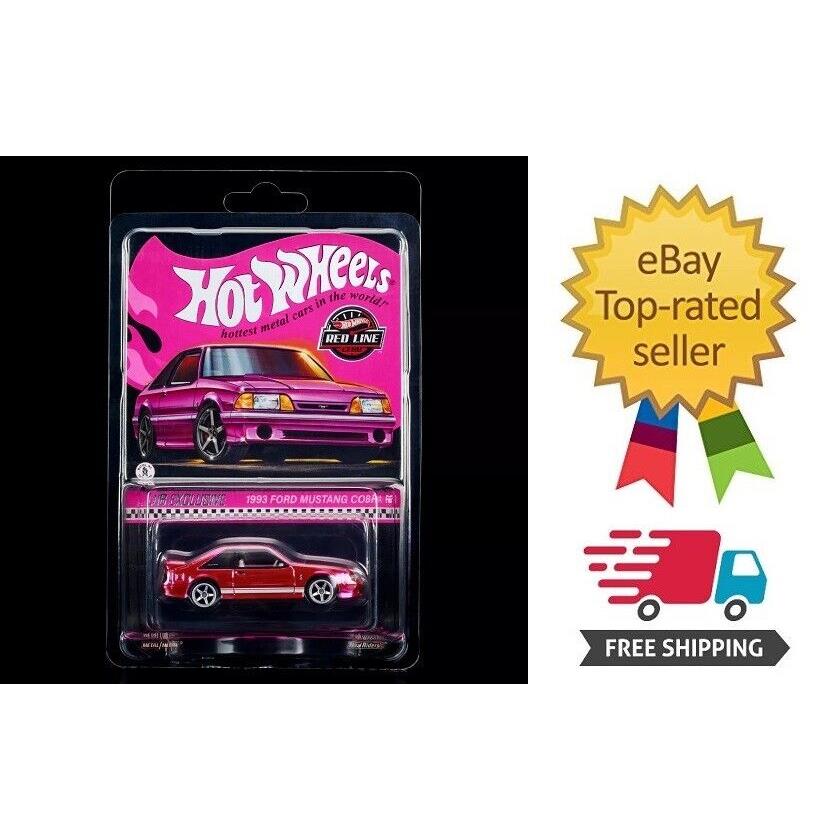 Ships Today - Hot Wheels Rlc Exclusive Pink Edition 1993 Ford Mustang Cobra R