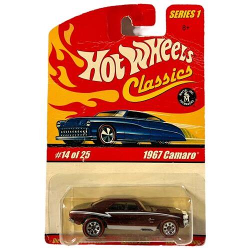Hot Wheels Classics Series 1 - 1967 Camaro - Tinted Glass Unpainted Grill-htf