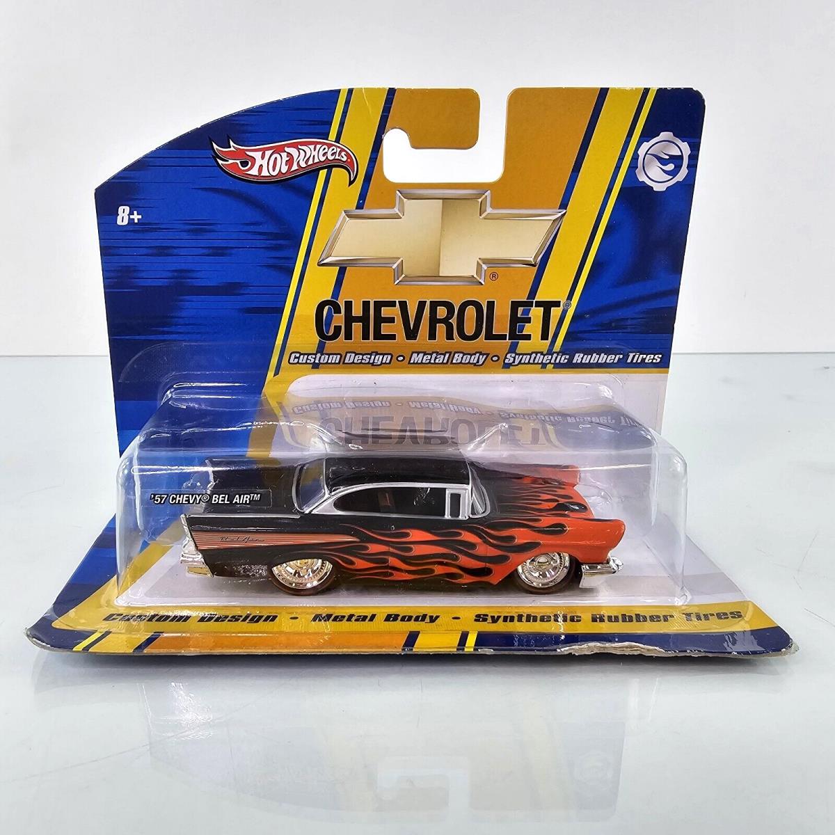 Hot Wheels 1957 Chevy Bel Air 1:50 Mid Scale Flames Real Riders Limited