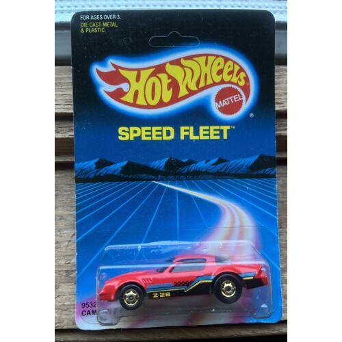 1986 Hot Wheels Speed Fleet Camaro Z28 Black Wall 9532 Unpunched Card