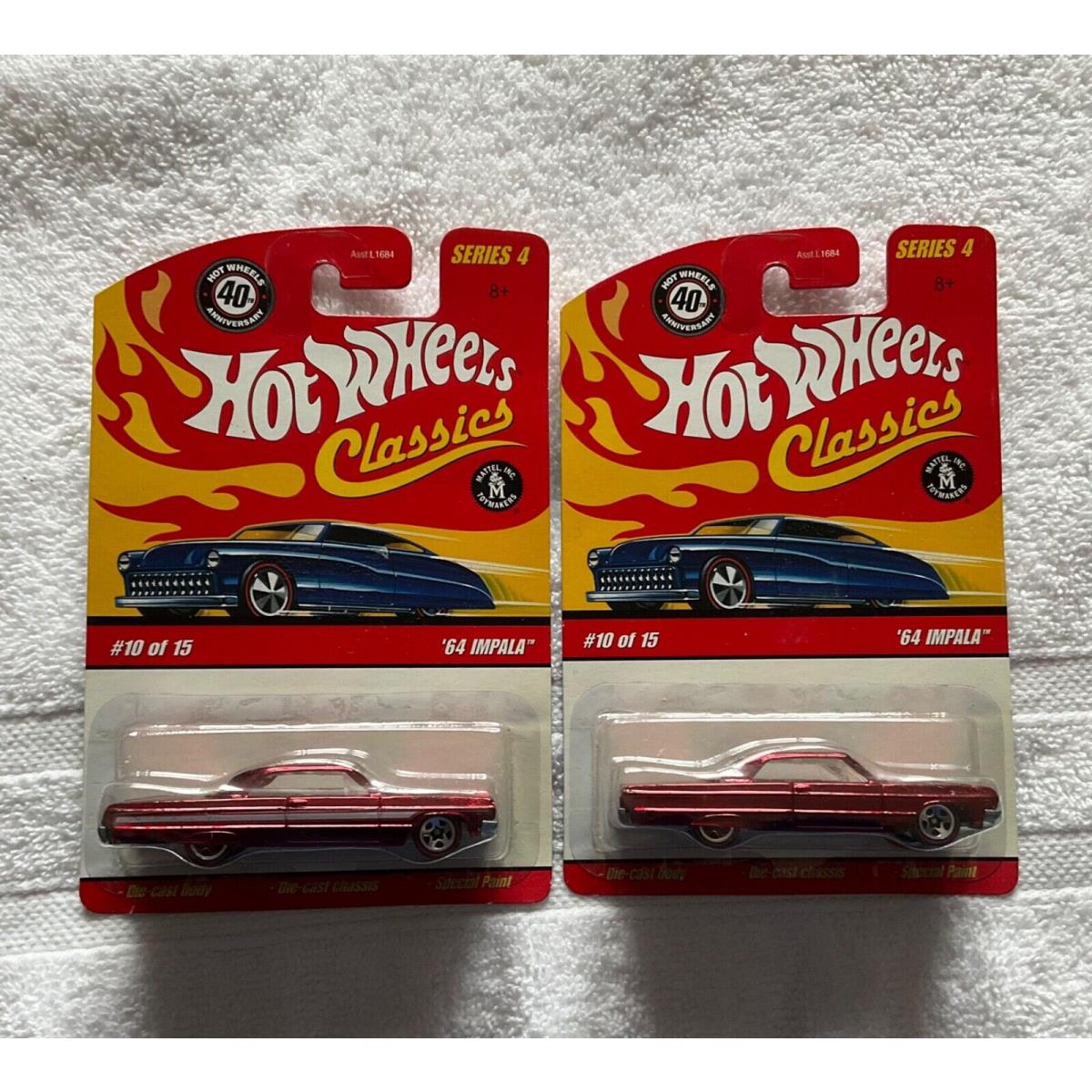 Hot Wheels 1964 Chevrolet Impala 10/15 Hot Wheels Classics Series 4 Red Error