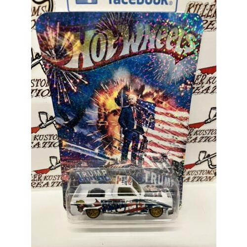 Custom Hot Wheels Vote Trump 2024 Real Riders Series - 1983 Chevy Silverado