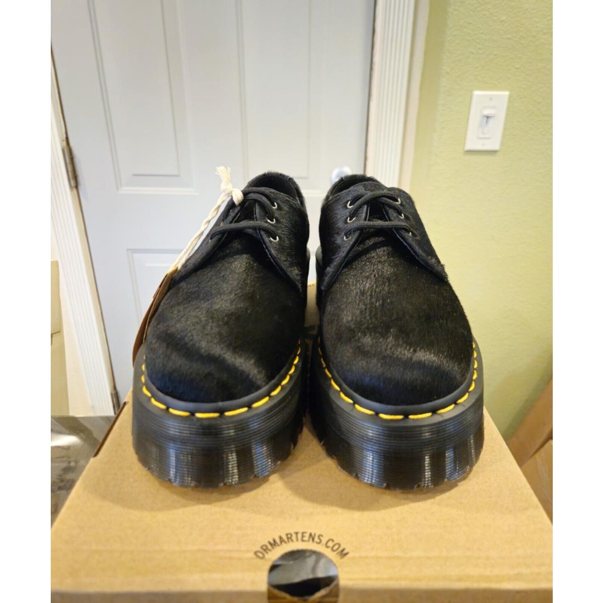 Dr. Martens 1461 Quad Platform Shoe Hair On 31096001 Women`s Size 8