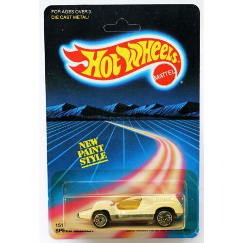 Hot Wheels Vintage Speed Seeker 1512 Never Removed From Package 1986 White 1:64