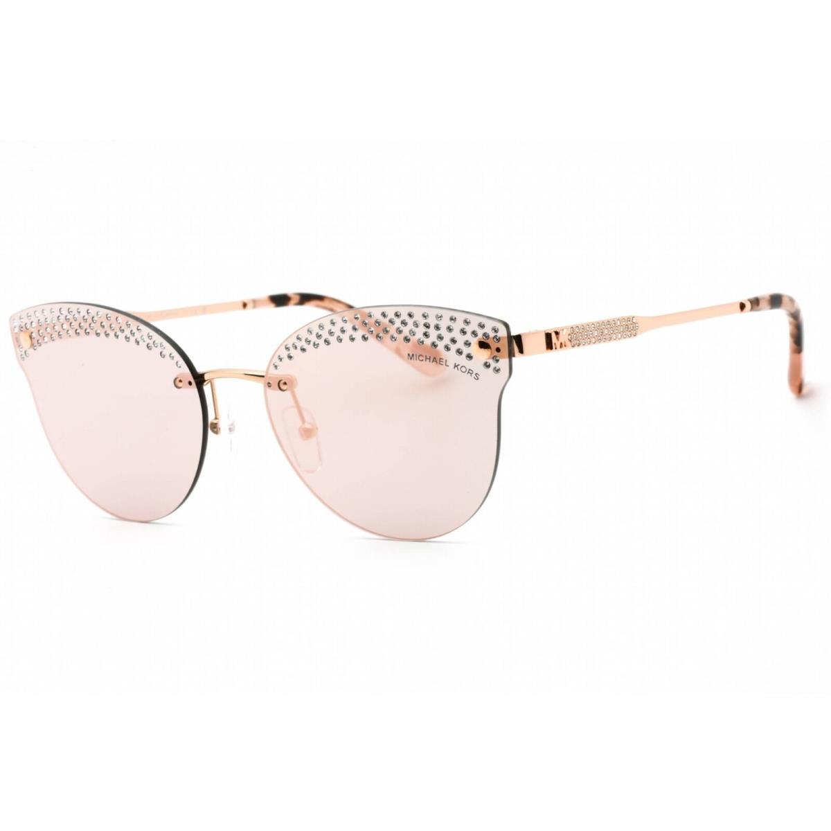 Michael Kors Women`s Sunglasses Pink Gold Metal Rimless Frame 0MK1130B 11084Z