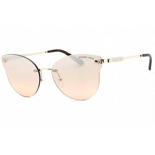 Michael Kors MK1130B 10143D Sunglasses Gold Frame Silver Flash Mirror