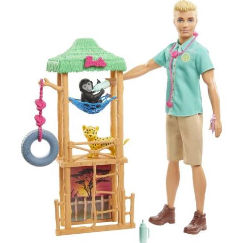 Barbie Careers Doll Playset Wildlife Vet Theme with Ken Doll Furniture