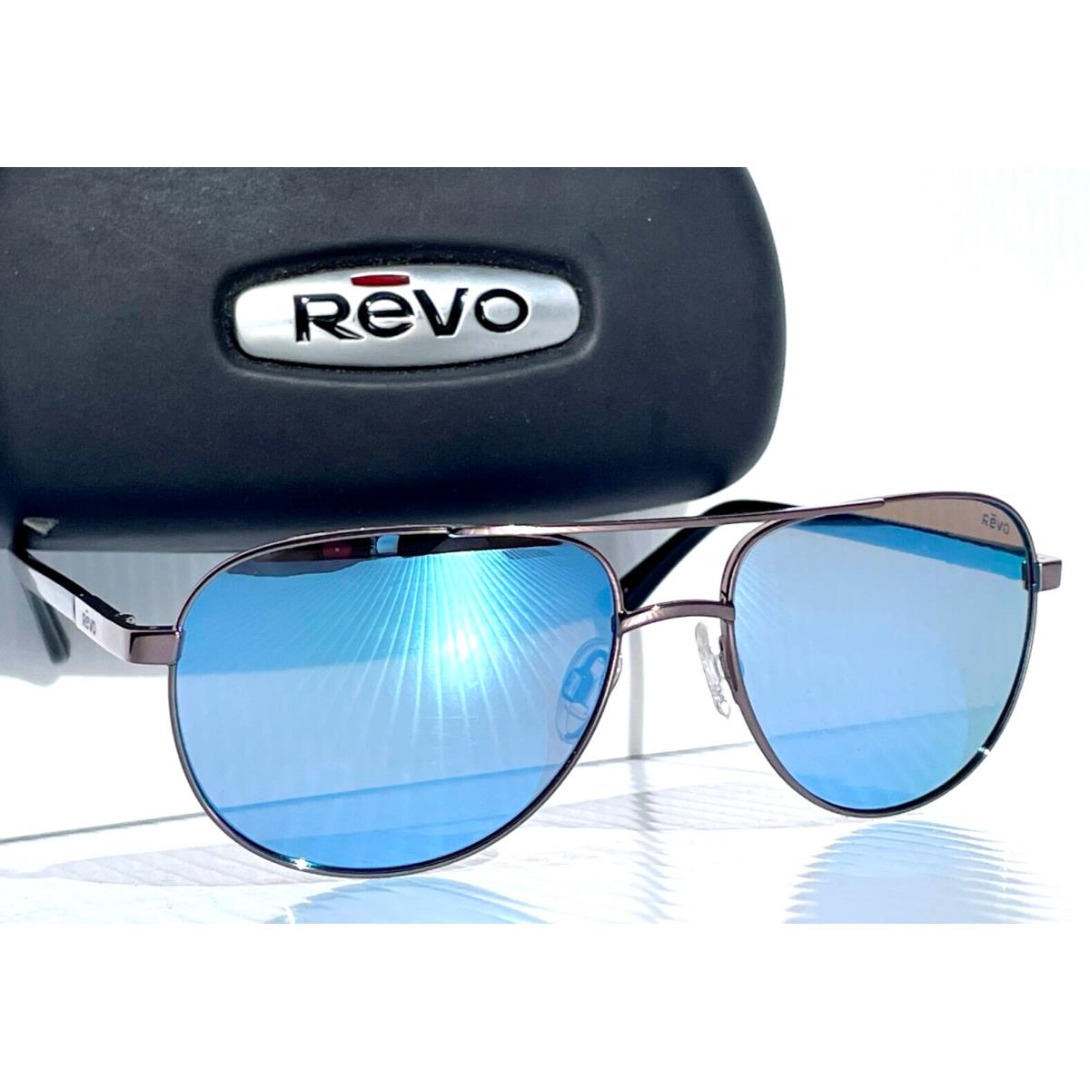 Revo Conrad Gunmetal Aviator Polarized Blue Lens Sunglass RE 1106 00 BL