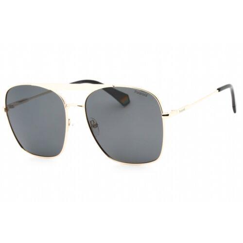 Polaroid Core Women`s Sunglasses Gold Metal Full Rim Frame Pld 6201/S/X 0J5G M9 - Frame: Gold, Lens: Grey