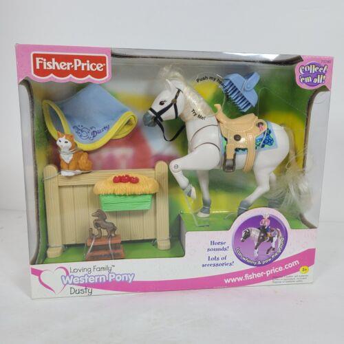 Fisher Price Loving Family Dollhouse Horse Stable Western Pony Dusty