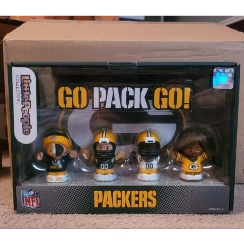 Green Bay Packers Little People Nfl Collector Set Nip Toy 4 Figures GO Pack