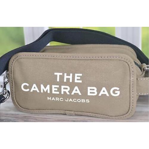 Marc Jacobs The Camera Bag Canvas Logo Crossbody Purse Bag Olive