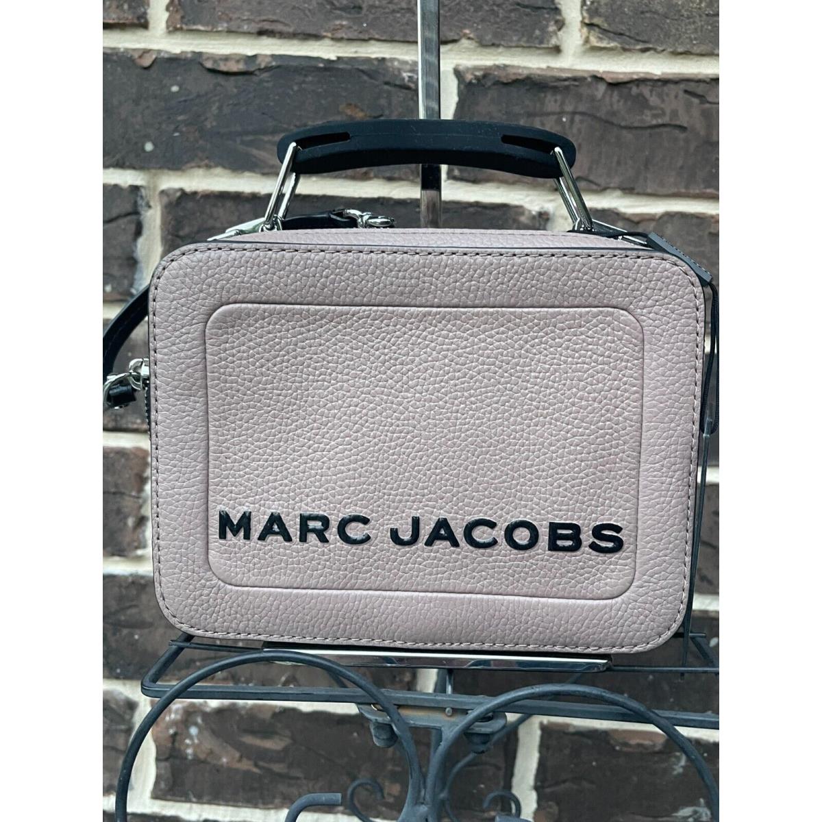 Marc Jacobs The Box 20 Bag Leather Double Zip Crossbody Satchel Beige