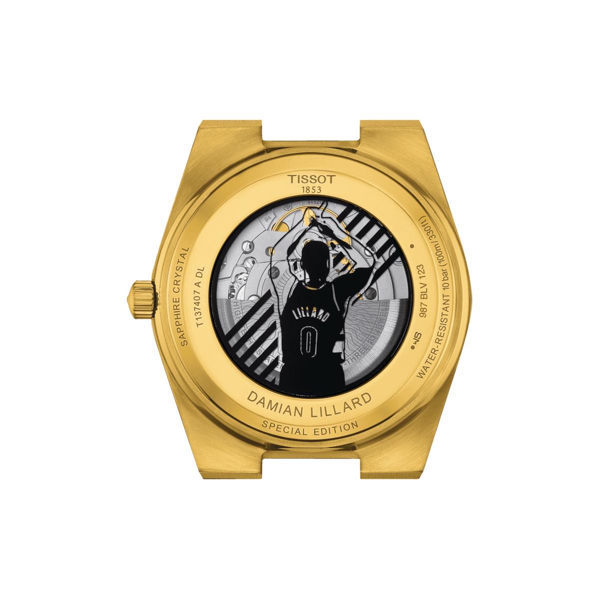 Tissot Prx Powermatic 80 Damian Lillard Special Edition T137.407.33.051.00 - Dial: Black, Band: Gold