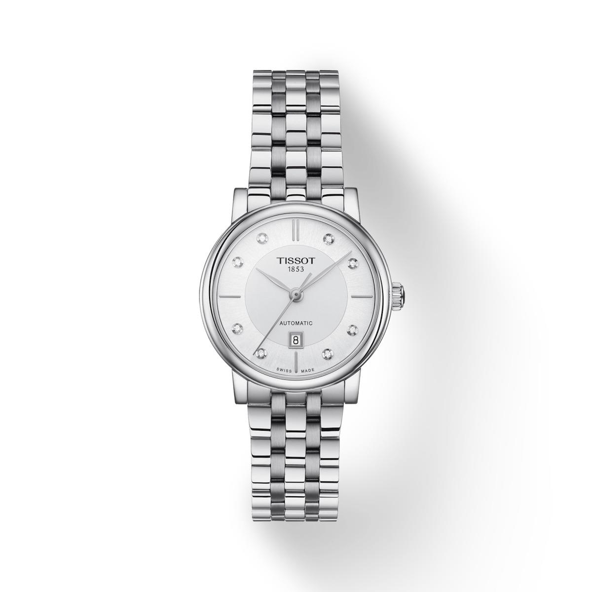 Tissot Carson Premium Automatic Lady Diamond Stainless 30mm Watch T1222071103600