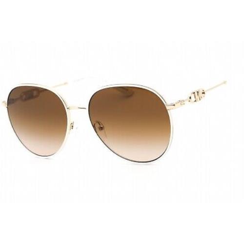 Michael Kors MK1128J 123313 Sunglasses Gold Frame Gradient Brown Polarized