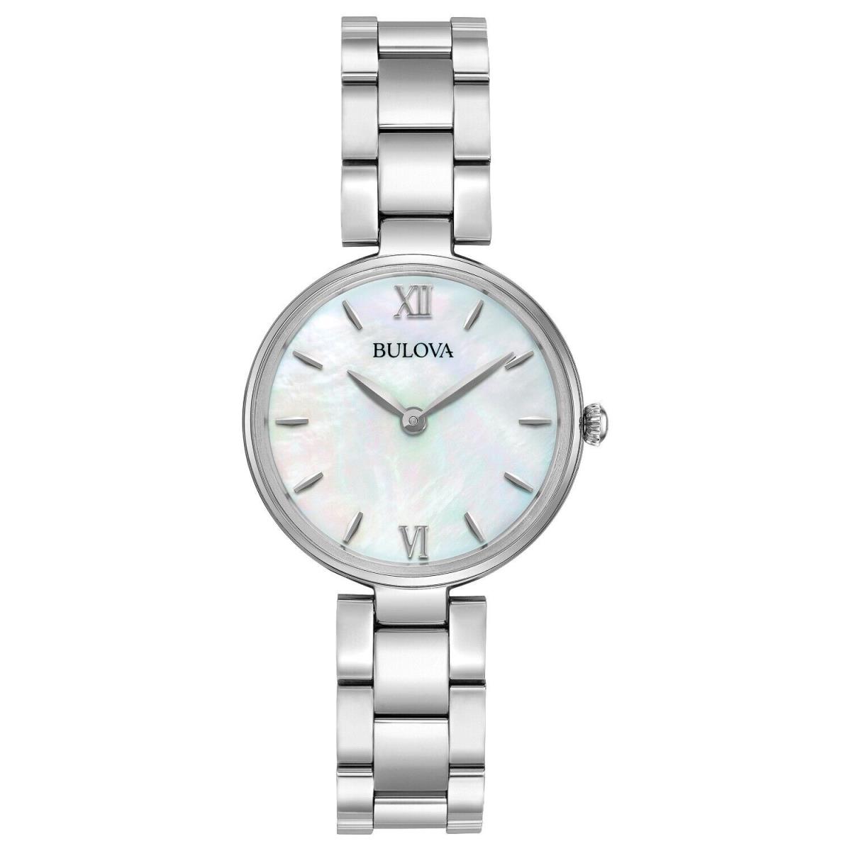 Bulova Women`s Classic Quartz Silver Stainless Steel Watch 27MM 96L229