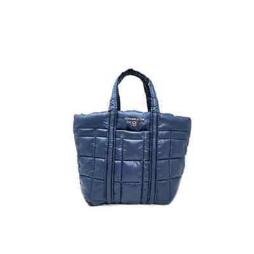 Michael Kors Stirling Small Grab Quilted Tote Bag in Navy - Blue, Exterior: Navy