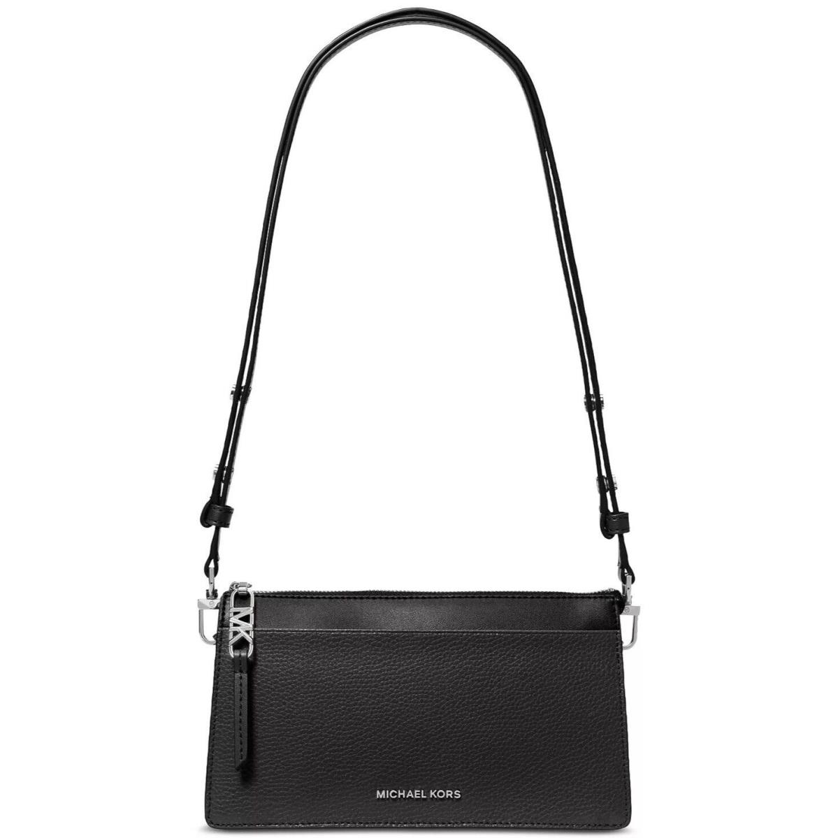 Michael Kors Women s Large Convertible Leather Crossbody Bag One Size Black