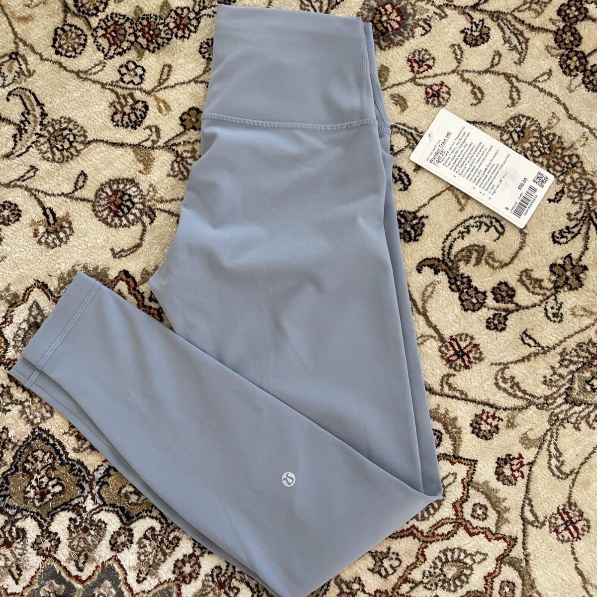 Lululemon Wunder Train HR Tight 28 Chambray Blue Gray Size 8