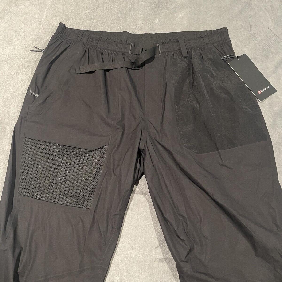 Lululemon Hiking Pant Mens Xxl Black Waterproof Rain Shell Breathable Outdoors