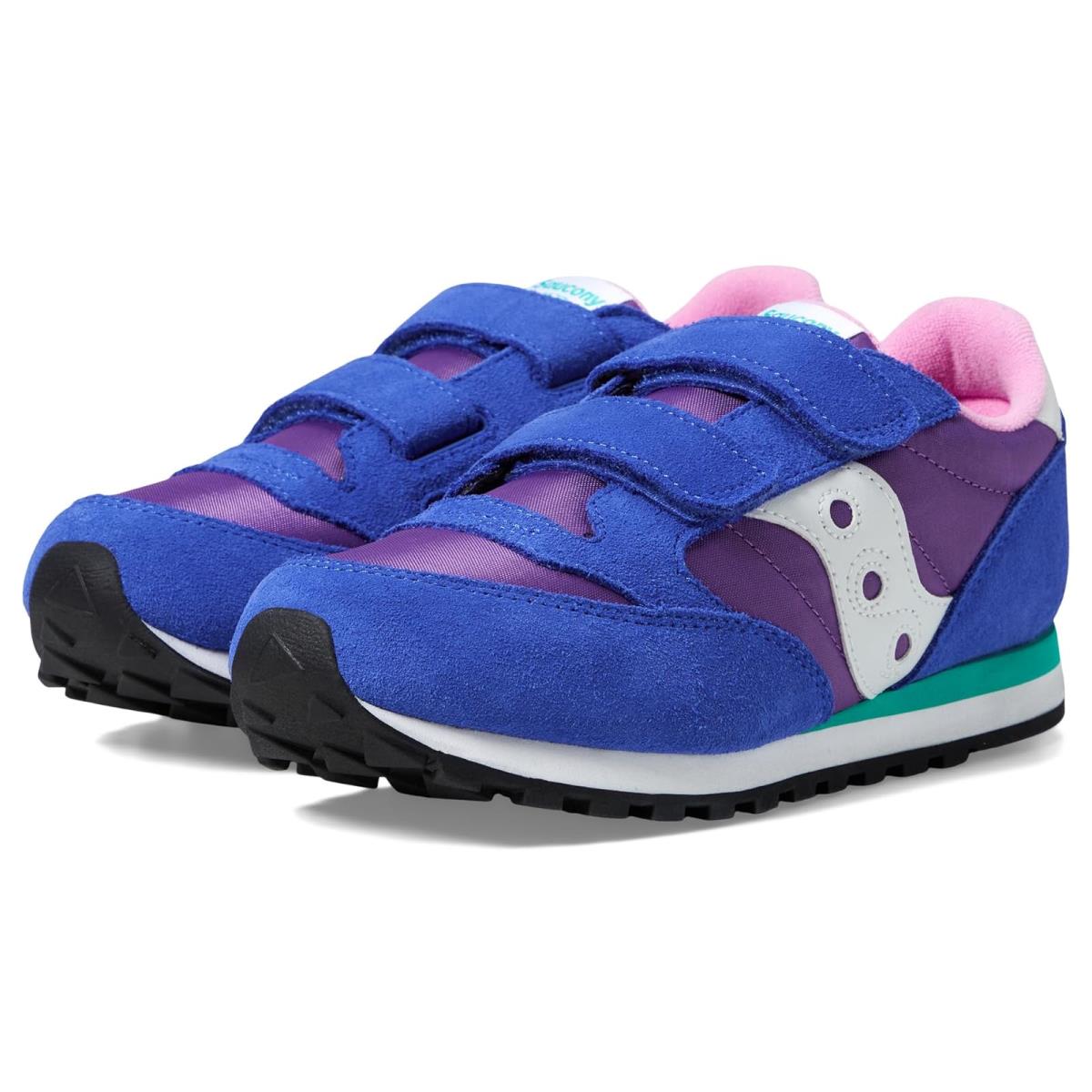 Saucony Kids Originals Jazz Double Hook Loop Little Kid/big Kid Blue/Purple/Green