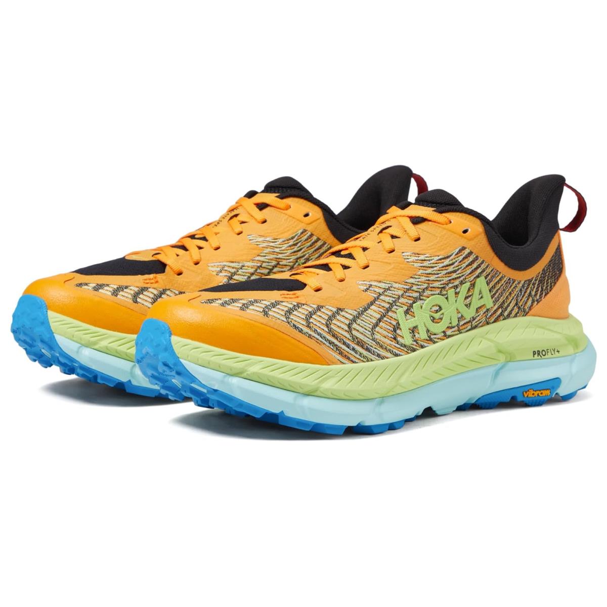 Man`s Sneakers Athletic Shoes Hoka Mafate Speed 4 Solar Flare/Lettuce