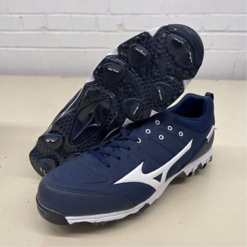 Mizuno 9-Spike Ambition 2 Low Baseball Metal Cleat Men`s Size US 11.5