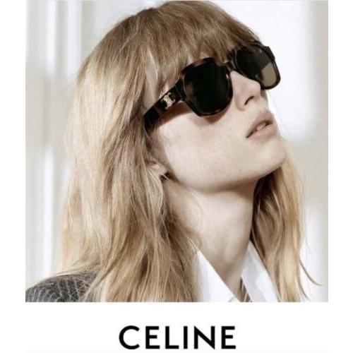 Celine CL40189I 53E Tortoise 56mm 56-18-140 Oversized Women`s Sunglasses