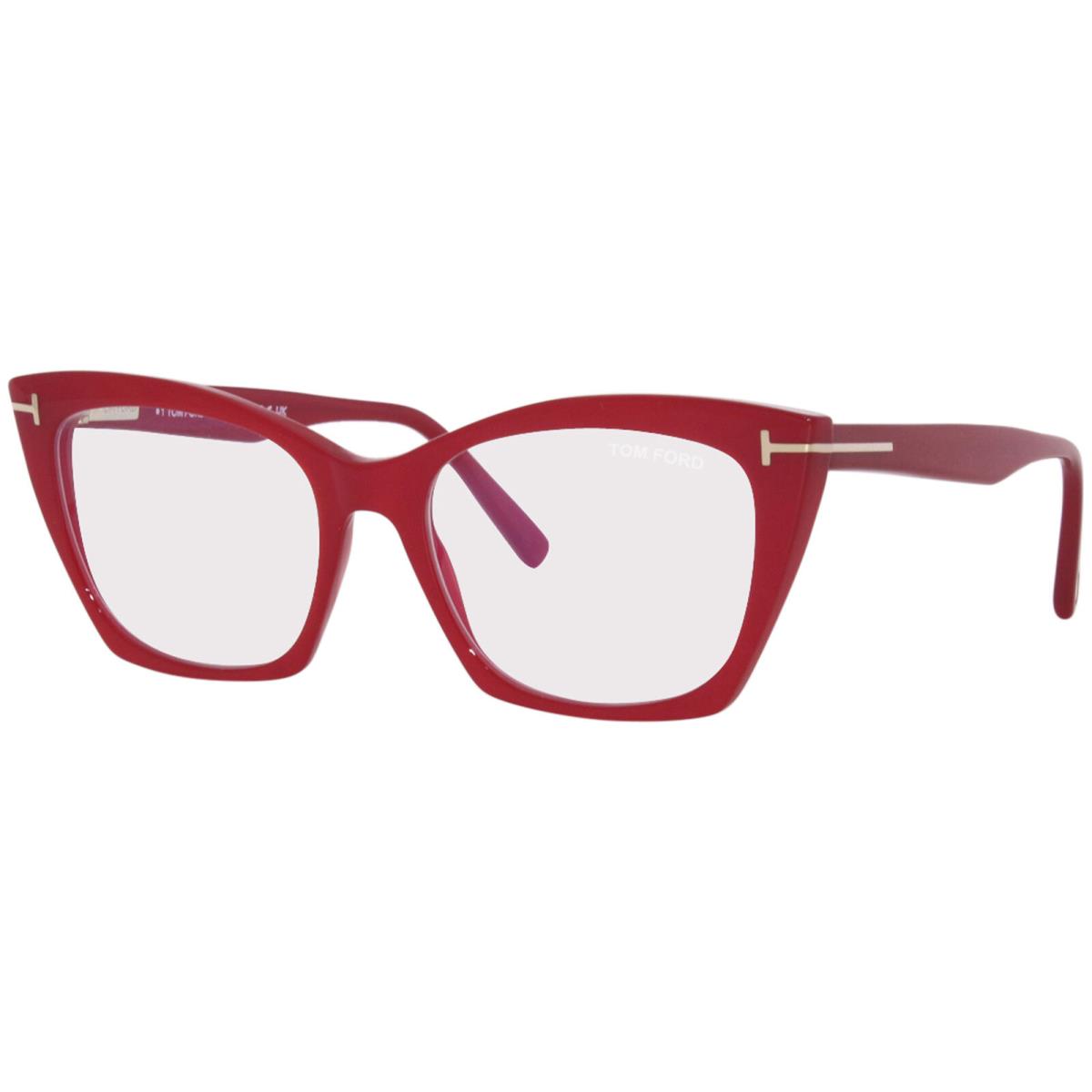 Tom Ford TF5709-B 072 Eyeglasses Women`s Shiny Pink/blue Block Full Rim 54mm