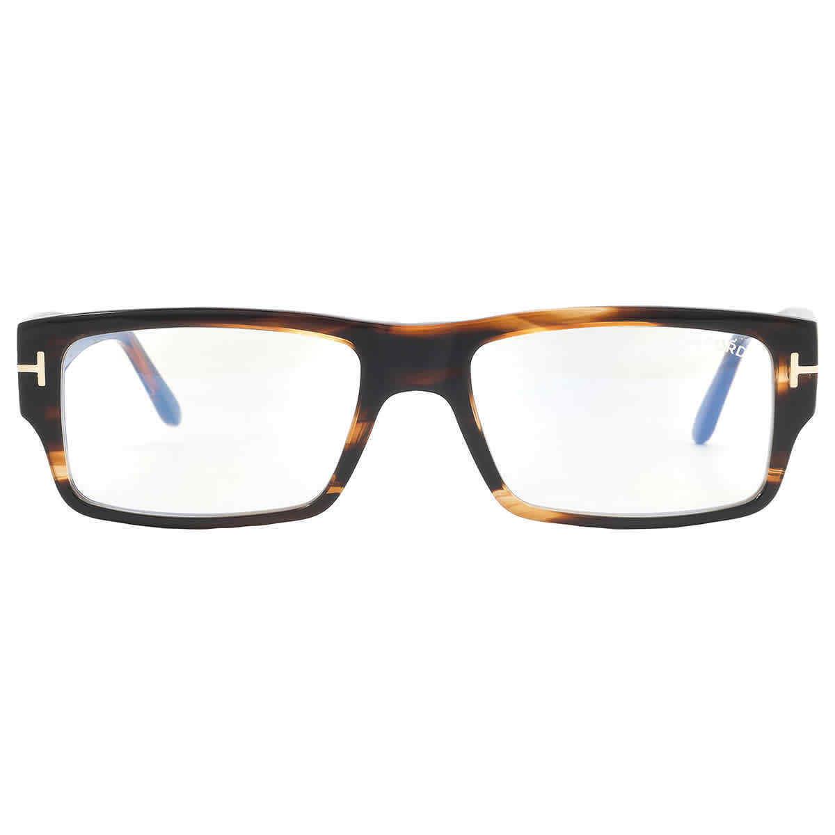 Tom Ford Blue Light Block Rectangular Men`s Eyeglasses FT5835-B 050 54