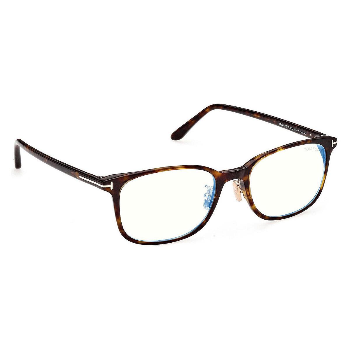 Tom Ford FT5852-D-B Eyeglasses Men Dark Havana Rectangle 54mm