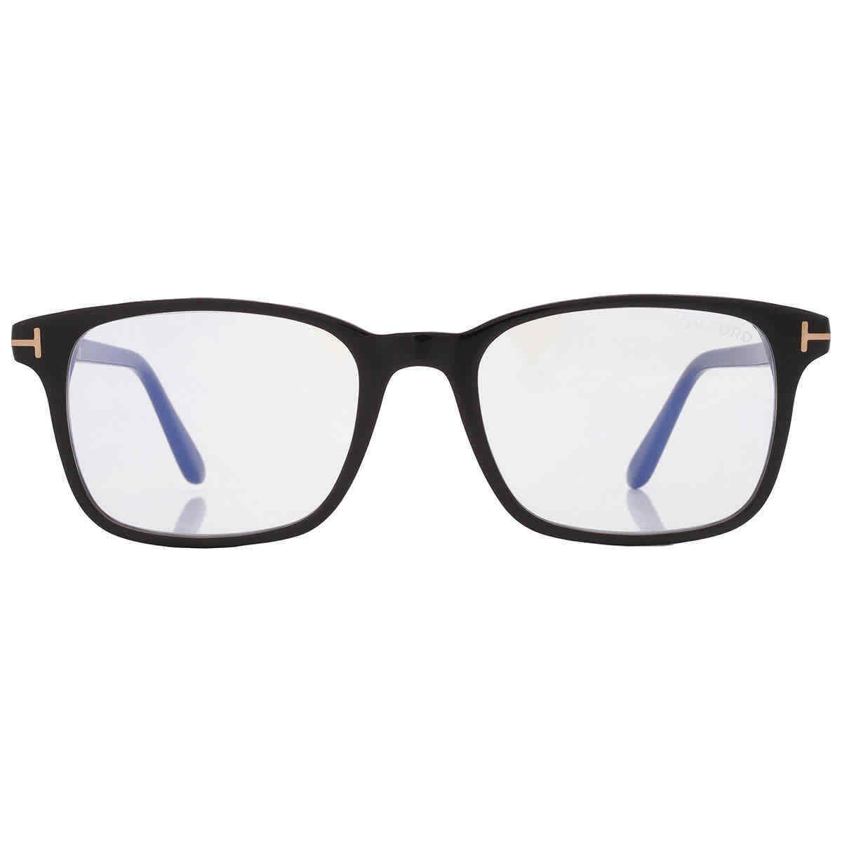 Tom Ford Blue Light Block Rectangular Men`s Eyeglasses FT5831-B 001 51