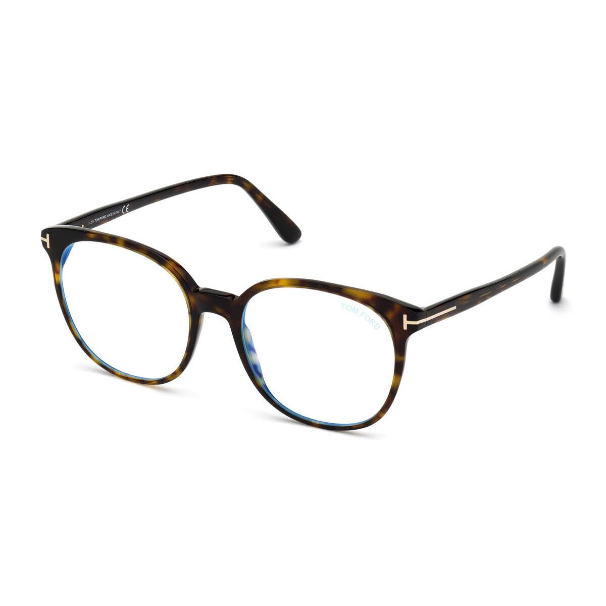 Tom Ford FT5671-F-B Eyeglasses Classic Dark Havana Blue 55