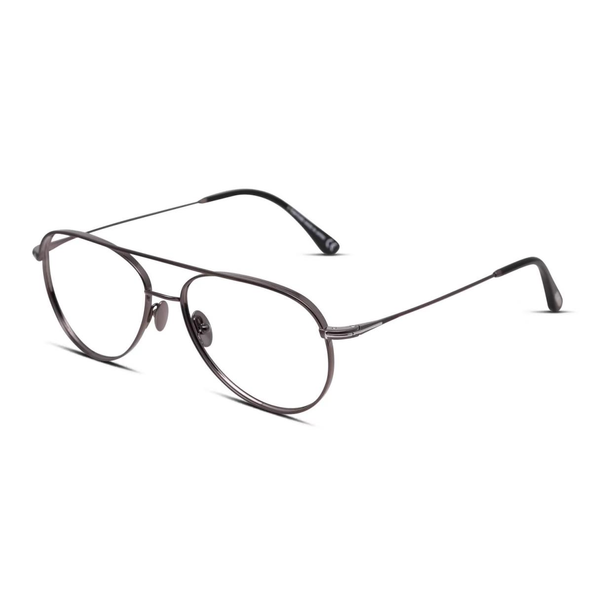 Tom Ford TF 5693-B 008 Gunmetal-blue Light Eyeglasses 57mm 16 145