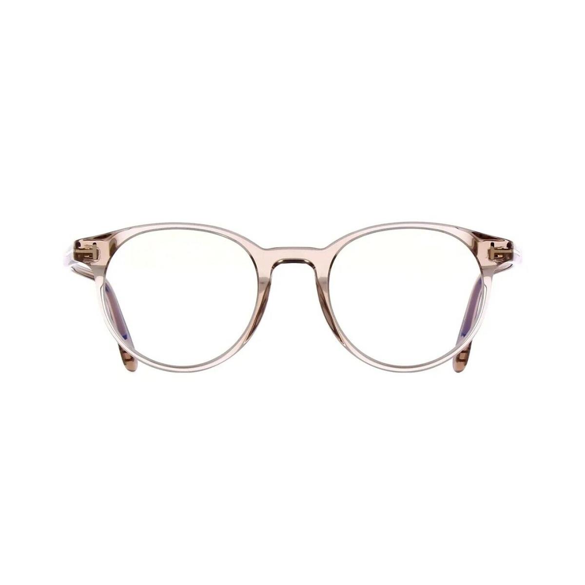 Tom Ford FT 5695-B Blue Block Light Beige Crystal 045 Eyeglasses