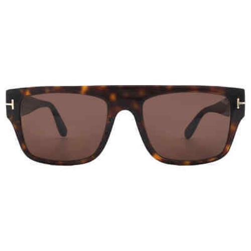 Tom Ford Dunning Brown Square Men`s Sunglasses FT0907 52E 55 FT0907 52E 55