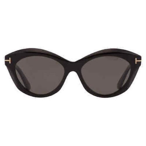Tom Ford Toni Polarized Smoke Cat Eye Ladies Sunglasses FT1111 01D 53