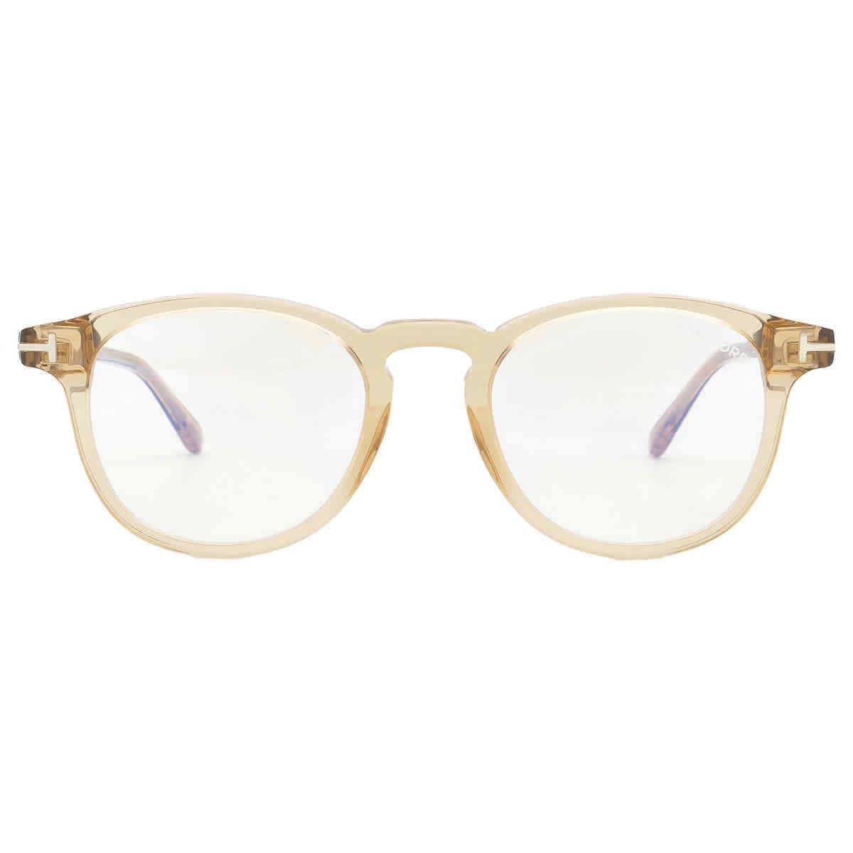 Tom Ford Blue Light Block Oval Unisex Eyeglasses FT5891-B 047 49 FT5891-B 047 49