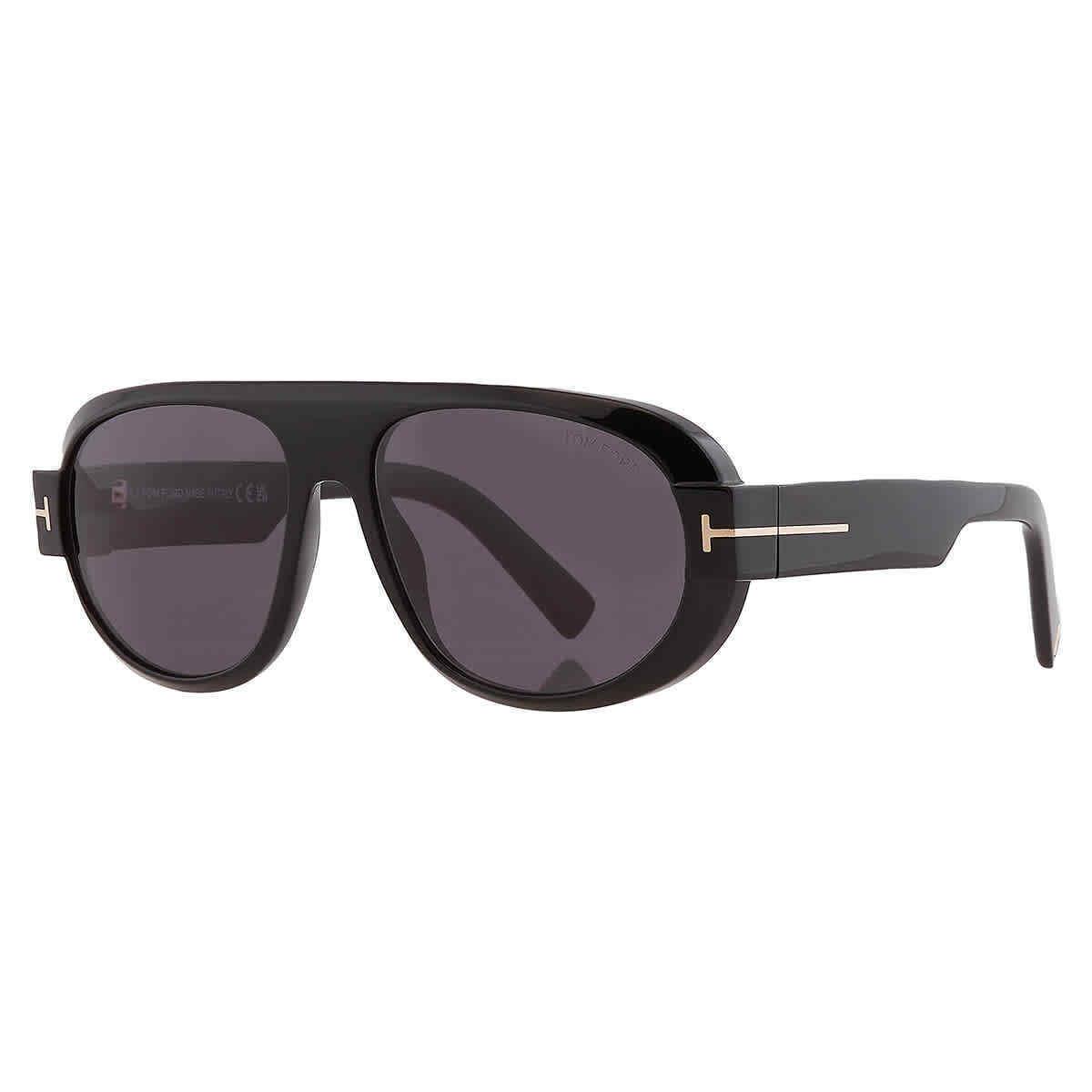 Tom Ford Blake Smoke Pilot Men`s Sunglasses FT1102 01A 59 FT1102 01A 59