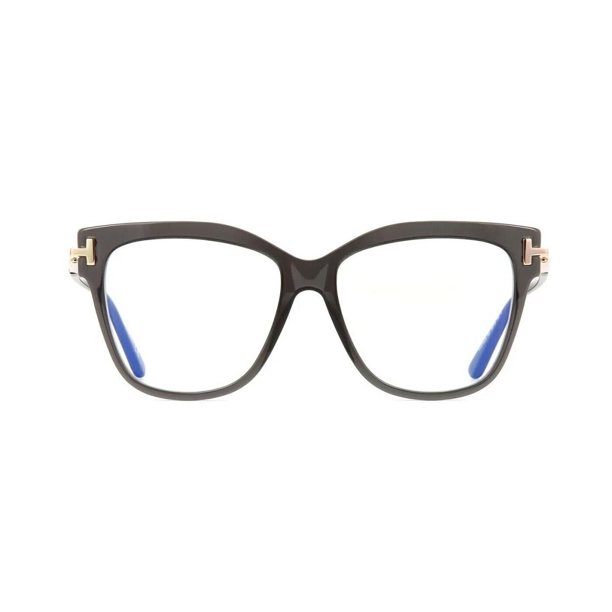 Tom Ford FT 5704-B Blue Block Grey Crystal and Gold 020 Eyeglasses