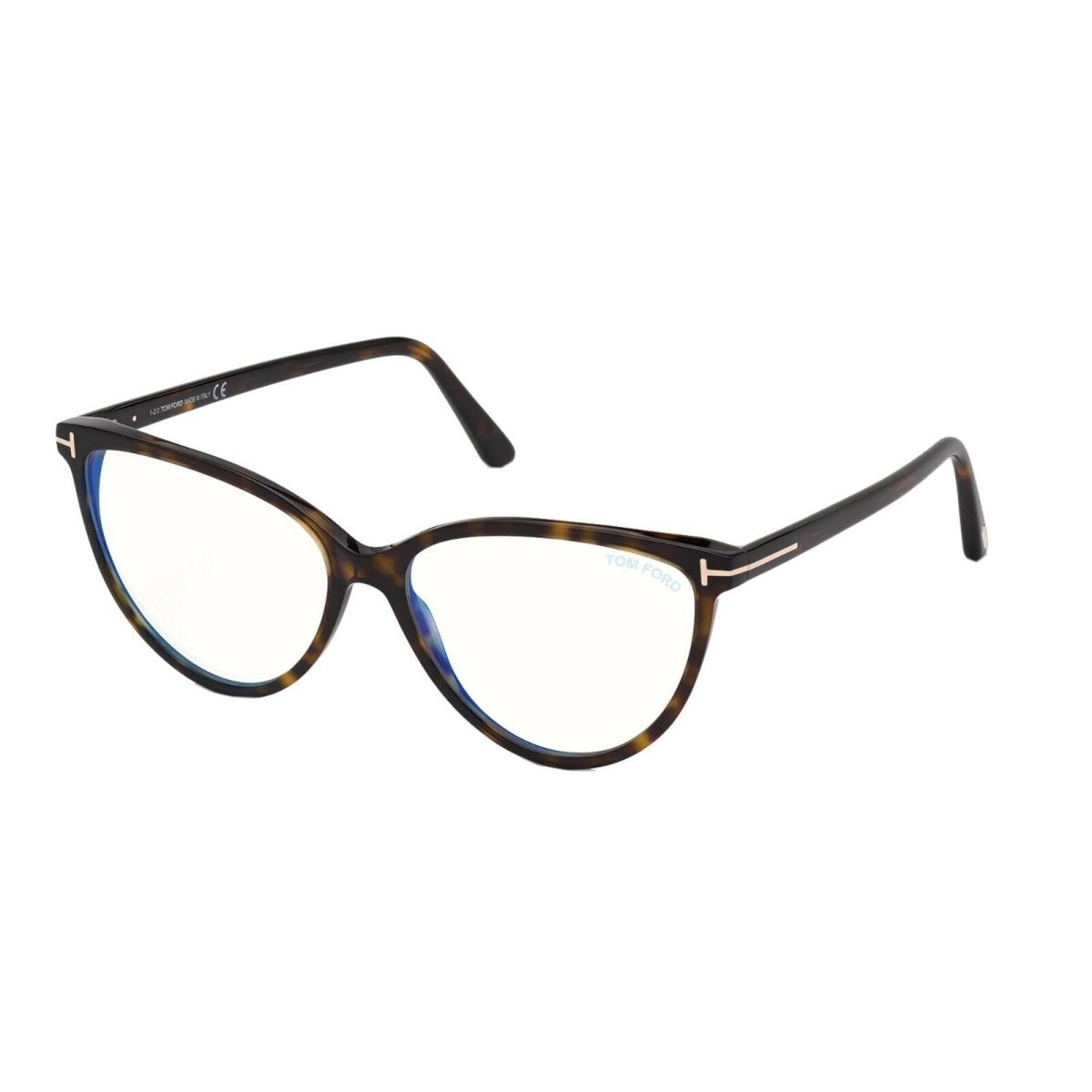 Tom Ford FT 5743-B Blue Block Dark Havana 052 Eyeglasses