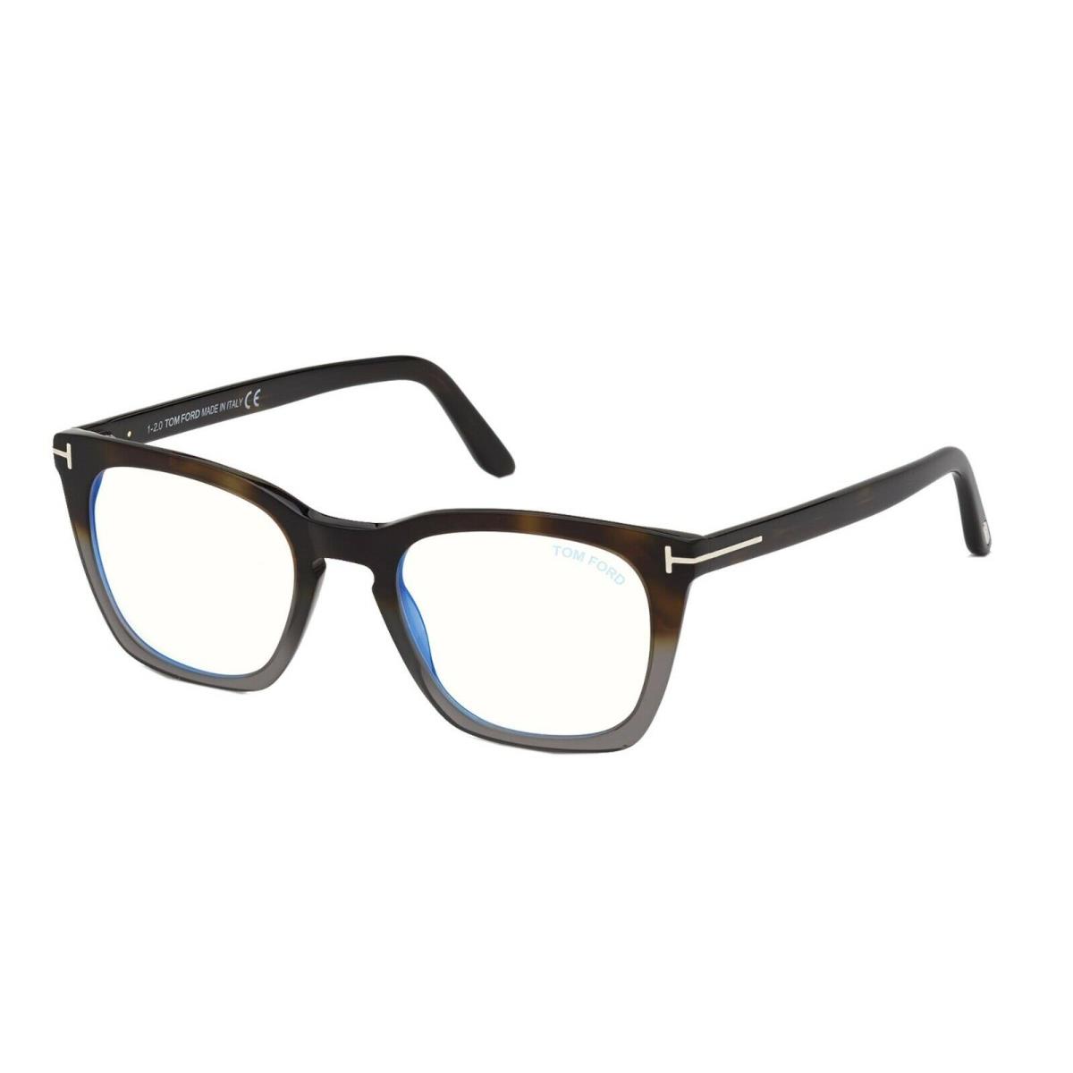 Tom Ford FT 5736-B Blue Block Havana Grey 055 Eyeglasses